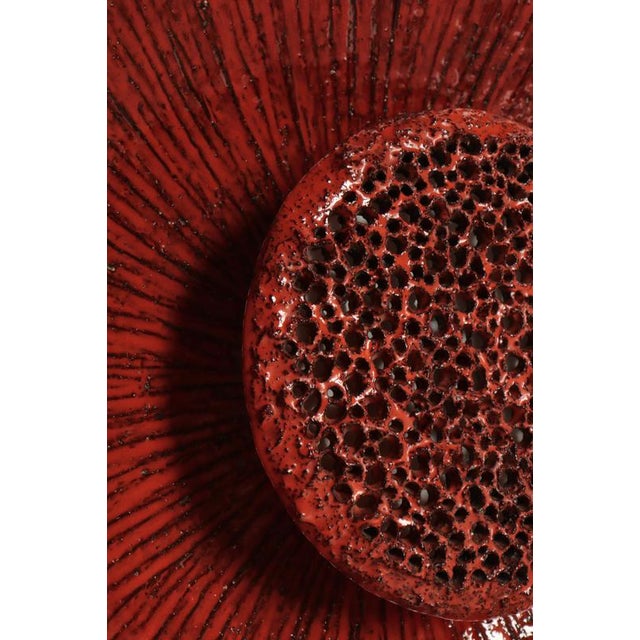 Scandinavian Modern Huge Ceramics Sun Wall Sconce attributed to Sejer Denmark, 1960s For Sale - Image 11 of 15