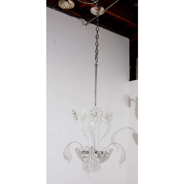 1960s Glass Leafy Murano Fixture For Sale - Image 10 of 10
