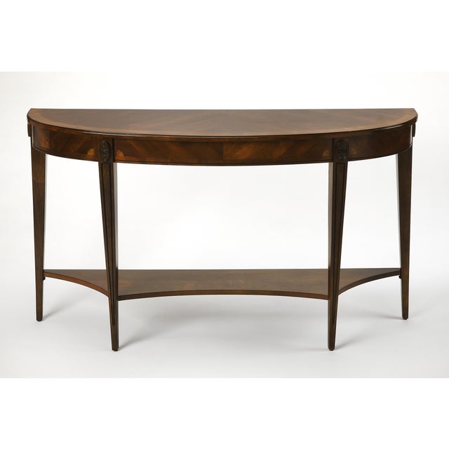 2020s Astor 54"W Demilune Console Table, Nutmeg For Sale - Image 5 of 5