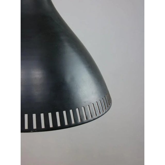 Vintage Italian Black Metal Pendant Lamp For Sale - Image 5 of 13