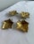 Mid-Century Modern Vintage Brass Set of 4 Oak Leaf Catchall Plates or Ash Trays For Sale - Image 3 of 12