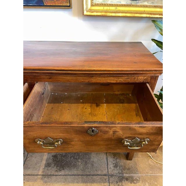 Wood 19th Century Georgian 3 Drawer Walnut Side Board For Sale - Image 7 of 11