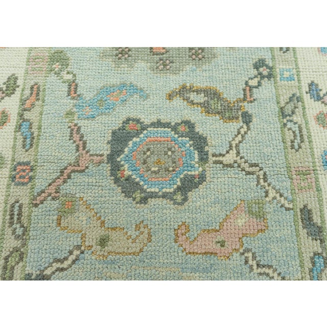 Turkish Turkish Oushak Rug 2'7" x 6'2" #19220 For Sale - Image 3 of 8