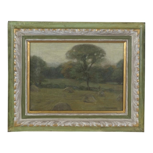 Early Tonalist Landscape -- California Coastal Live Oaks William Schneider 1915 For Sale