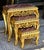 Baroque French Baroque Style Nesting Tables – Set of 3 Marble With Gold Leaf Details For Sale - Image 3 of 6