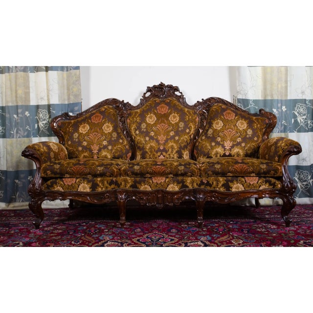 Italian Neo-Baroque Sofa and Lounge Chairs, Set of 5 For Sale - Image 4 of 15