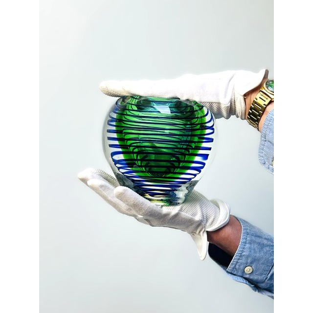 A highly collectible and rare Czechoslovak art glass vase designed by Stanislav Libenský (1921–2002) for the renowned...