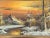 Orange Vintage Large 48" Original Signed G Whitman Landscape Oil Painting For Sale - Image 8 of 13