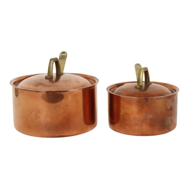 1970s Limited Edition Saucepans in Copper by by Paul Revere, 1960s, Set of 2 For Sale - Image 5 of 15