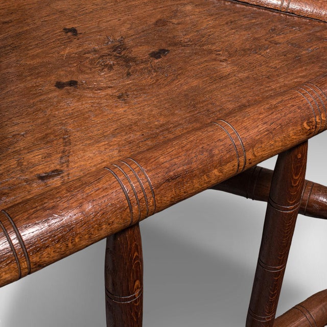 Antique Turner's Armchair, English, Oak, Old Saxon Chair, Elbow Seat, Victorian For Sale - Image 9 of 10