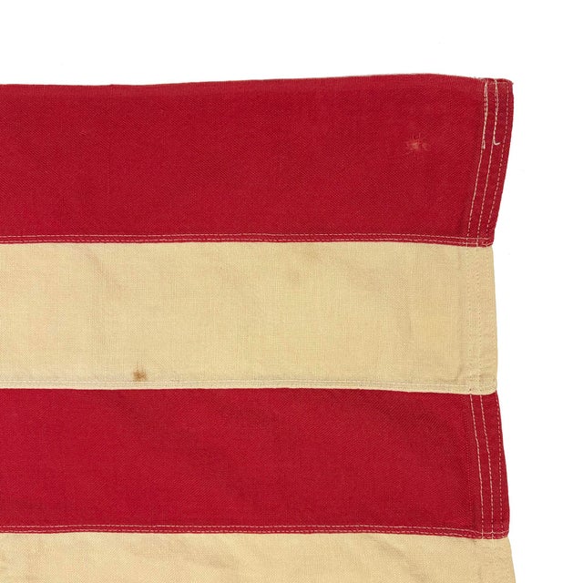Textile Large Vintage Cotton American Flag With 48 Sewn Stars For Sale - Image 7 of 7