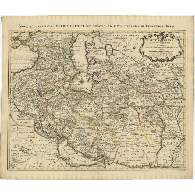 Antique Map of the Persian Empire, 1742 For Sale - Image 12 of 12