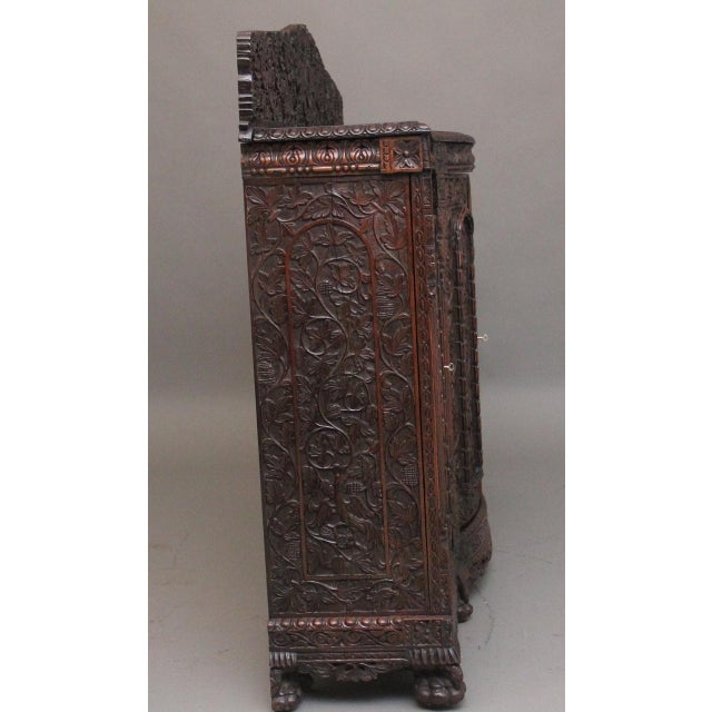 Antique Anglo-Indian Carved Cabinet, 1860 For Sale - Image 12 of 18