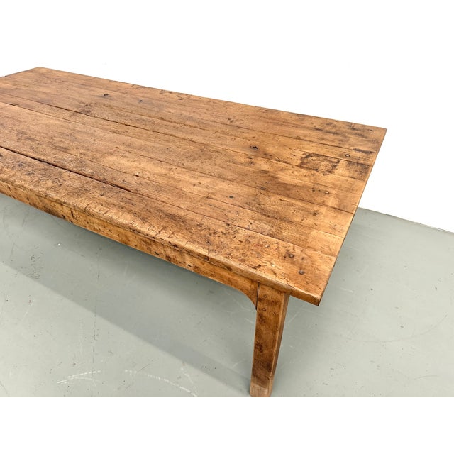 Large Brutalist Farmhouse Table in Oak, 1950s For Sale - Image 17 of 18
