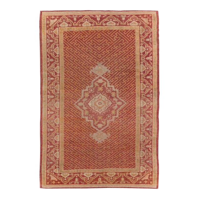 Galerie Shabab Collection Early 20th Century Turkish Oushak Accent Rug For Sale