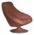 Lounge Chair in Pink Leather, 1975 For Sale