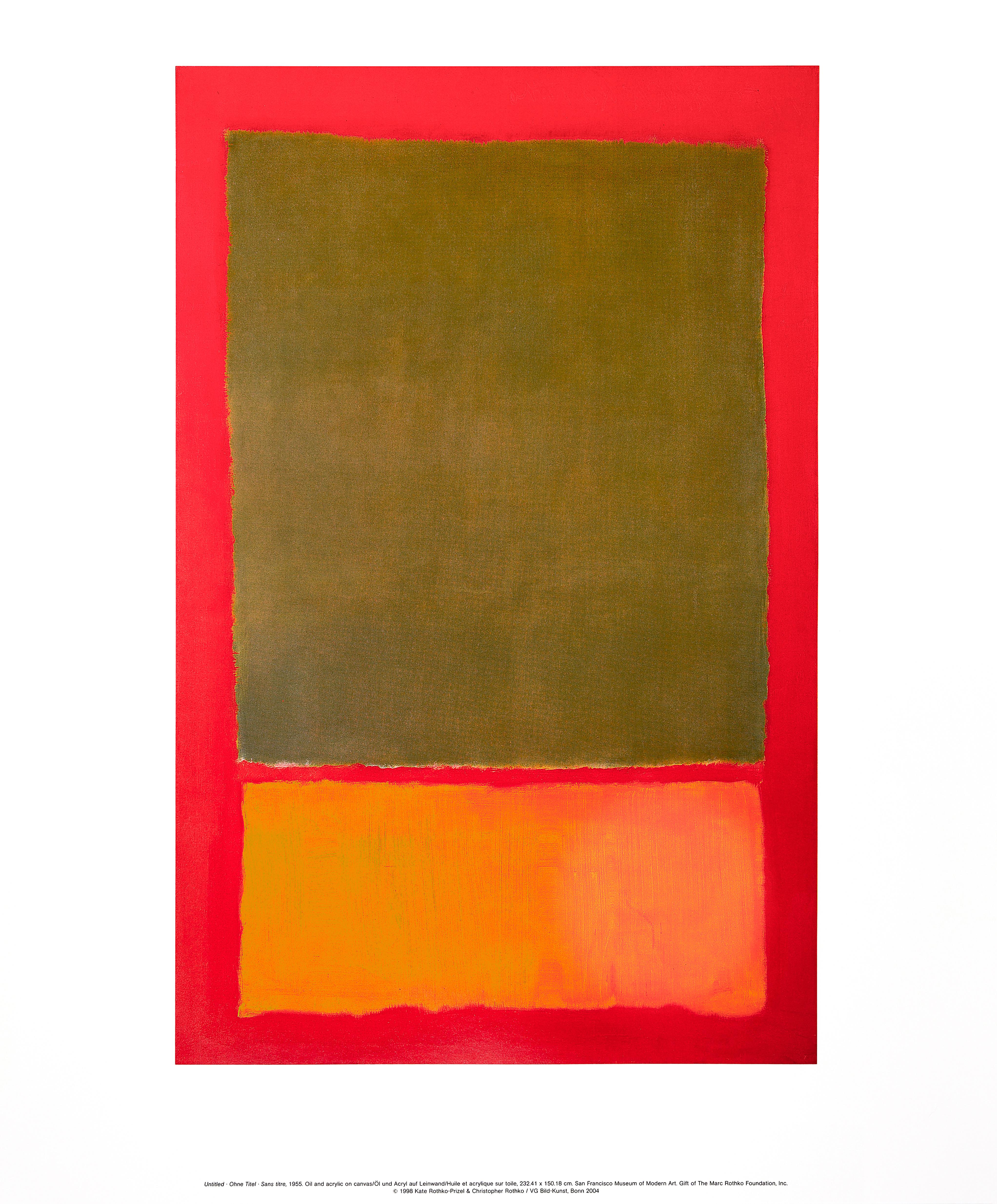 1998 Mark Rothko Untitled 1951 Poster | Chairish