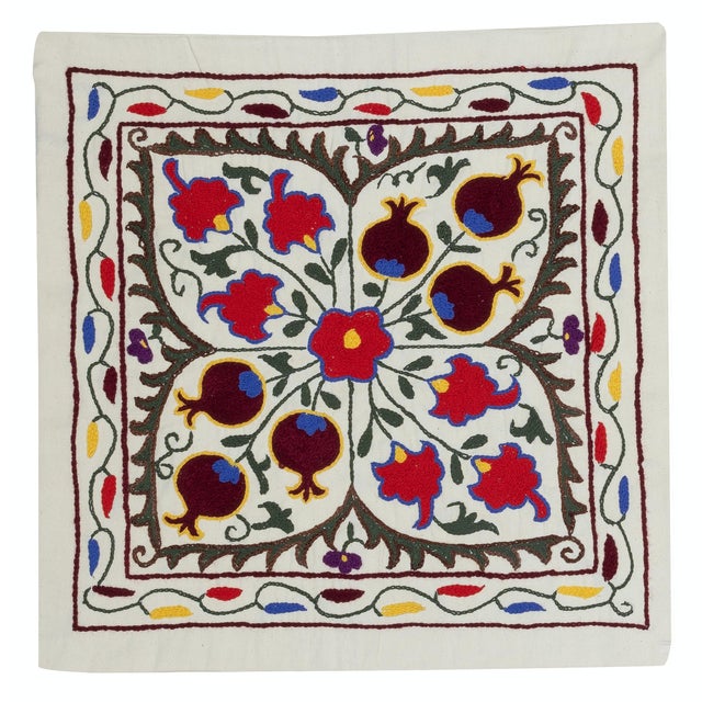 New Hand-Embroidered 100% Cotton Cushion Cover – Authentic Uzbek Textile Art Bring a touch of Central Asian heritage to...