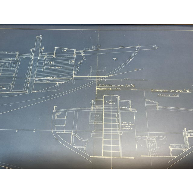 Yacht Blueprint Showing Cabin of Sixty Two Foot Schooner For Sale - Image 10 of 12