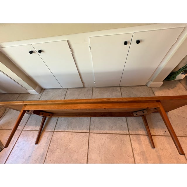 Mid 20th Century Vintage Mid Century Modern Drexel Declaration Solid Walnut Bench / Coffee Table by Kipp Stewart For Sale - Image 5 of 16