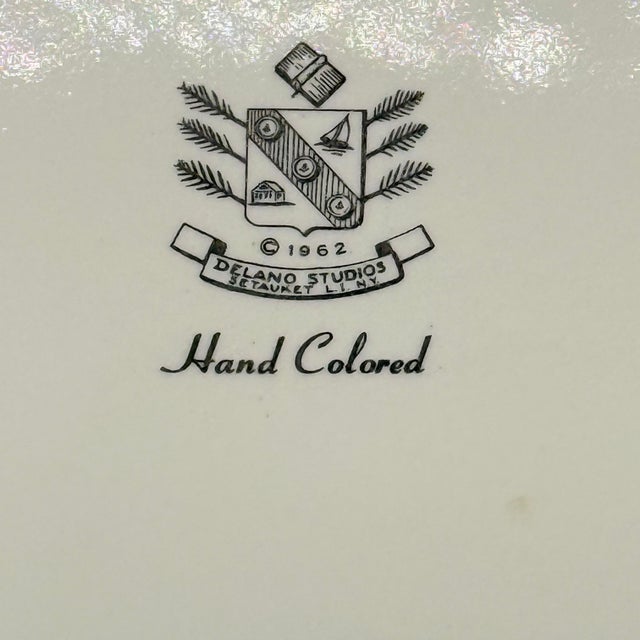 1960s 1962 Delano Studios Hand-Colored Charles Crombie Perrier Golf Tray For Sale - Image 5 of 9
