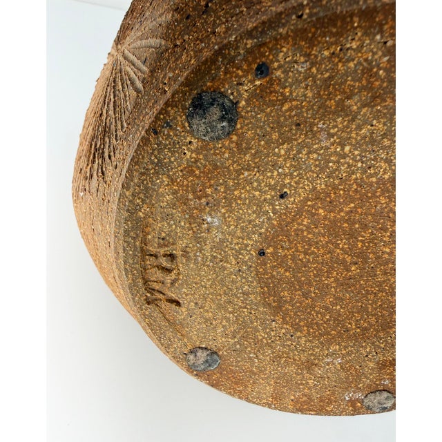 Brown Robert Maxwell Mid-Century Sunburst Stoneware Bud Vase, 1960s For Sale - Image 8 of 10