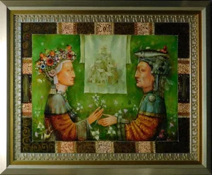 Nick Japaridze #Love Original Oil on Canvas Hand Signed Custom Framed