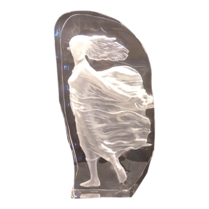 David Parvin "Dancing With the West Wind" Lucite Acrylic Sculpture Hand Signed