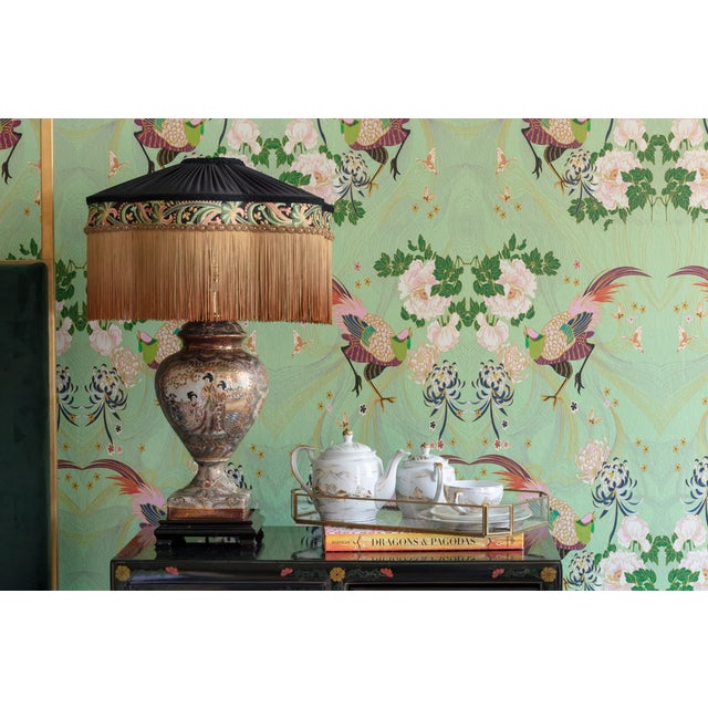 Wendy Morrison Phoenix Green Wallpaper | Chairish