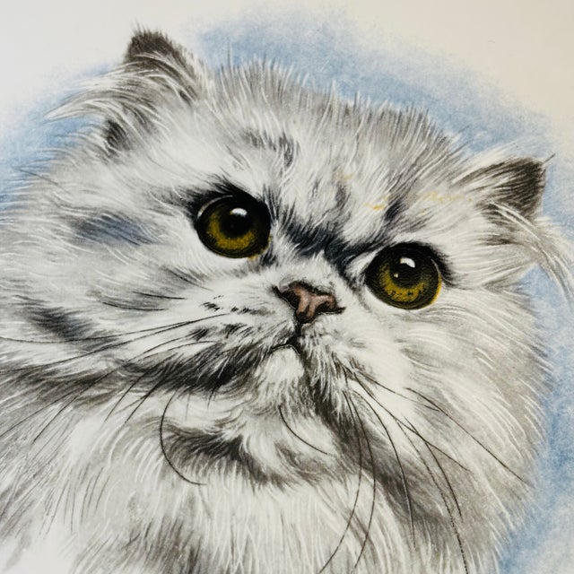 Late 20th Century Vintage Ceramic Cat Plate by Poole, England For Sale - Image 5 of 7