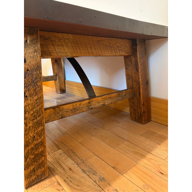 Brick Red Up Cycled Red Coffee Table For Sale - Image 8 of 10