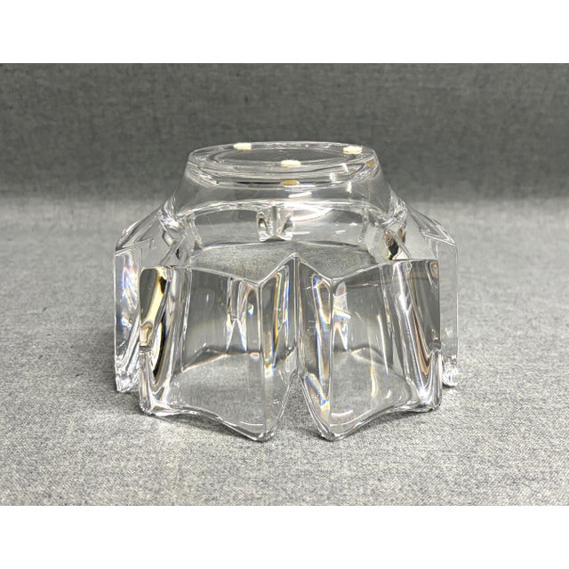 Mid-Century Modern Orrefors Corona Crystal Bowl For Sale - Image 3 of 7