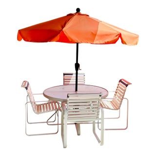 Tropitone Vintage Patio Set Four Chairs and a Table Brasilia For Sale