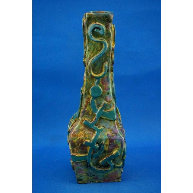 1960s Vintage Sculptural Vase in Stoneware by Roger Guerin, 1960s For Sale - Image 5 of 18