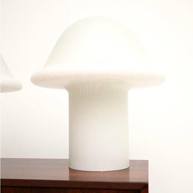 Large Vintage Murano Glass Mushroom Lamps, 1970s, Set of 2 For Sale - Image 12 of 13