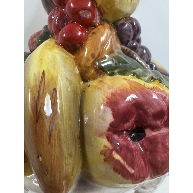 Mid-20th Century Italian Majolica Ceramic Fruit Topiary Centerpiece, 1970s For Sale - Image 8 of 12