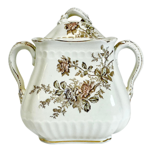 Early 20th C British Colonial English Traditional Lidded Tea Caddy.