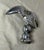 Antique Heavy Solid Chrome Plated Brass Open Winged Eagle Bird Flag Finial For Sale - Image 9 of 9