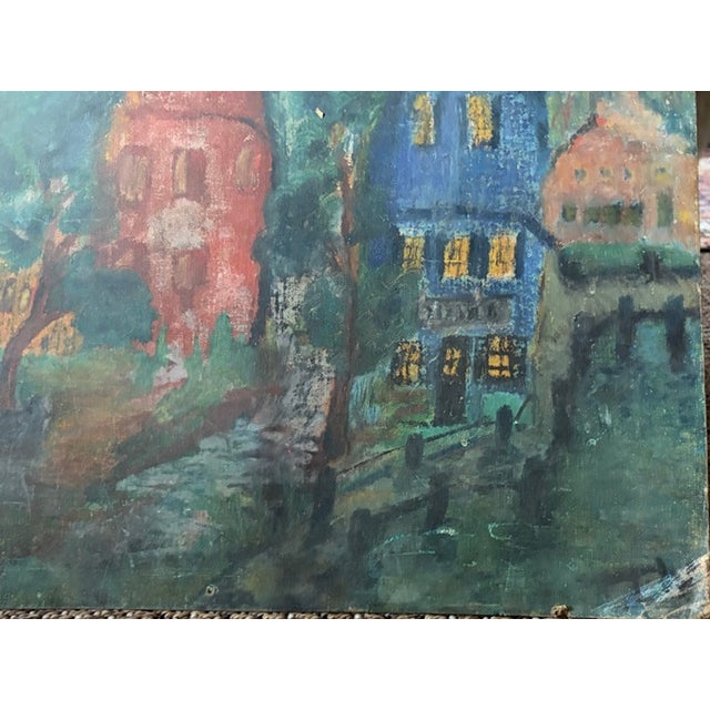 Mid 20th Century Mid Century European Painting - Sun Over a City For Sale - Image 5 of 9