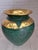 Large Vintage Tuscan Style Green and Gilt Terracotta Amphora Floor Vase, 1980s For Sale - Image 6 of 14