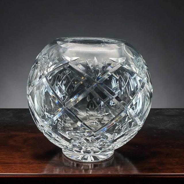 Waterford Crystal “Rossan” 8-Inch Rose Bowl (With Original Box and Packing Tissue) Vintage For Sale - Image 16 of 18