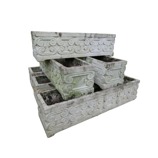 Gold Stone Planters, 1950s, Set of 6 For Sale - Image 8 of 9