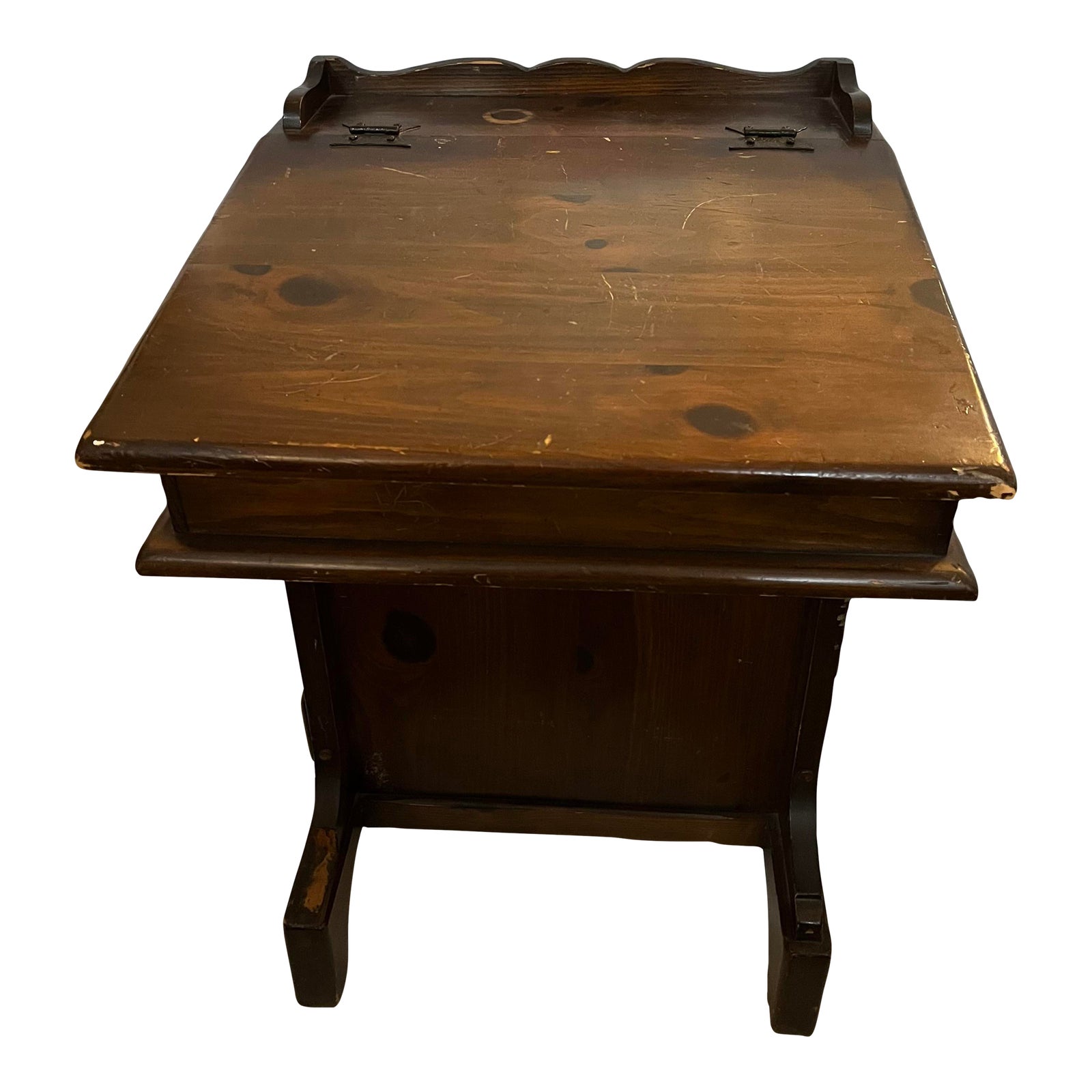 Vintage Small Wood Lift Top Desk with 4 Drawers Chairish