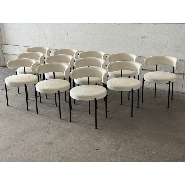 Contemporary Omar De Biaggio for Cb2 Inesse Avorio Domus Dining Chairs, Set of Twelve For Sale - Image 3 of 12