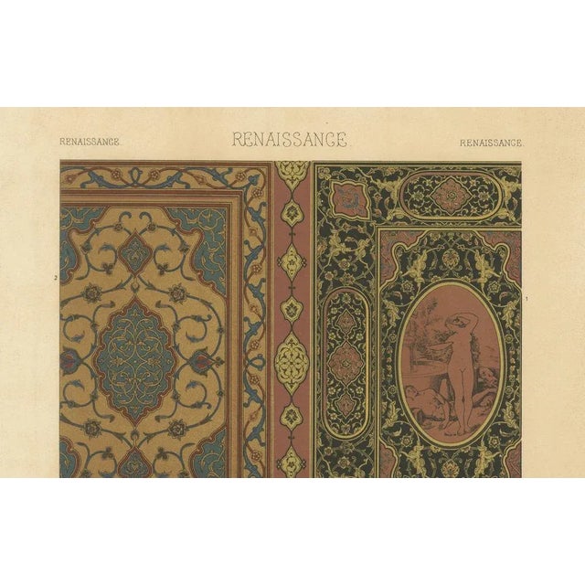 Renaissance Panel Ornament Arabesque and Grotesque Motifs, 1869, Lithograph For Sale - Image 3 of 10
