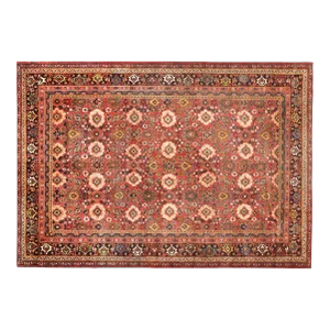 Antique Persian Sultanabad Oriental Carpet, Room Size, with Floral Elements