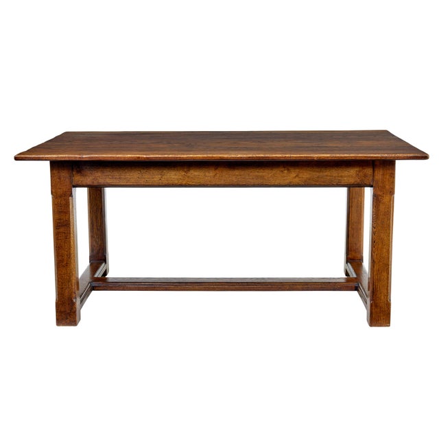 Vintage Oak Refectory Table, 1990 For Sale - Image 4 of 8