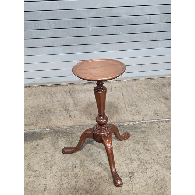 Late 20th Century Kittinger Colonial WIlliamsburg Cw 149 Mahogany & Copper Top Kettle Stand For Sale - Image 9 of 13