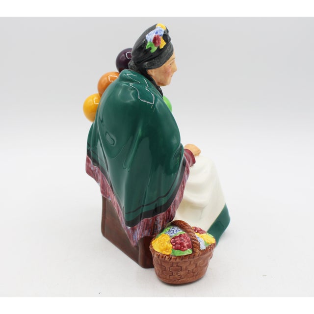 English Dated 1931 English Royal Doulton Porcelain "The Old Balloon Seller" Figurine For Sale - Image 3 of 10