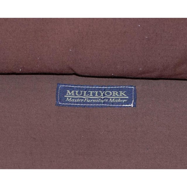 Latte Brown Leather Two Seater Sofa by Multiyork England For Sale - Image 18 of 18